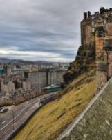 Edinburgh Castle and part of the city below.